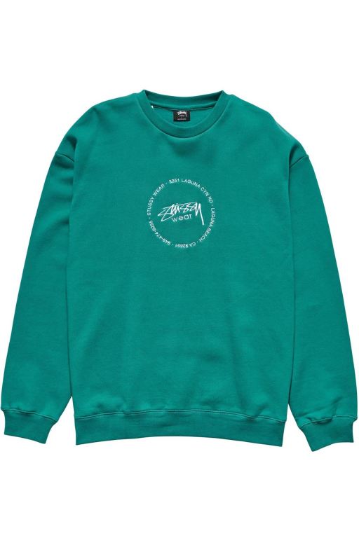 Stussy Mens Laguna Beach 50/50 Crew Sweaters Blue - UVLTB6947